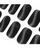 Danni & Toni Half hardened gel nail films (mica) black cat eye glossy UV gel nail sticker semi-hardened nail film nail ticker nail design wraps 28 sticker mica-de - Buy Online on GoSupps.com