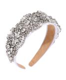 Baroque White Crystal Headband | Rhinestone & Pearl Embellished Hair Accessory - Buy Online on GoSupps.com