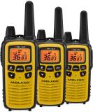 Midland 36 Channel FRS Two-Way Radio 3-Pack - Long Range Walkie Talkie with 121 Privacy Codes, NOAA Weather Scan & Alert - Yellow/Black - Buy Online on GoSupps.com