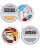 Portable Pill Organizer Dispenser with Smart Timer Cap for Medication  Supplements and Vitamins. Perfect for Travel or Home Use. - Buy Online on GoSupps.com