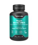 Naturalis Vegan Vitamin D3 + K2 Algae Supplement | 5000iu D & 120mcg K | Vegan Society Certified | 60 Veggie Softgels - Buy Online on GoSupps.com