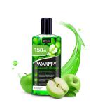 JoyDivision WarmUp Massage Oil Green Apple 150ml | Warming Massage Liquid for Couples | Apple Fragrance & Taste | Perfect for Relaxation - Buy Online on GoSupps.com