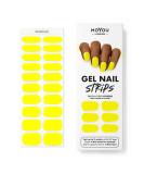 Moyou London Neon Lemon Gel Nail Wraps - 20 Pcs Salon-Quality Manicure Set with Nail File & Cuticle Stick - UV/LED Lamp Required - Buy Online on GoSupps.com