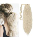 Buy Ponytail Clip in Braid Extension - 50 cm Wavy Bleached Blonde Hairpiece | International Shipping - Buy Online on GoSupps.com