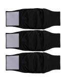 Premium Washable Abdominal Tapes for Men | 3 Pack Dog Diapers & Belly Tapes (Medium Black) - International Shipping Available - Buy Online on GoSupps.com
