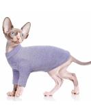 Pumyporeity Cat Cotton Sweater - Warm Vest for Hairless Cats | Soft Jumper Costume for Small Medium & Large Cats (Purple XL) - Buy Online on GoSupps.com