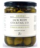 Jack Rudy Cocktail Co Vermouth Marinated Green Pitted Olives - Premium Cocktail Garnish - Buy Online on GoSupps.com