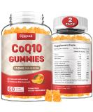 2 Pack CoQ10 Gummies 250mg with Omega-3 Vitamin B3 Zinc & Magnesium | High Absorption Antioxidant Supplement - 120 Orange Flavored Gummies - Buy Online on GoSupps.com