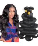 8a Grade Brazilian Body Wave Bundles Virgin Hair 3 Bundles 100% unprocecious virgin Brazilian Human Hair Weaven Hair Extensions Nature Black Color (22 24 26inch) - Buy Online on GoSupps.com