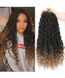 Lihui Goddess Locs Crochet Hair 20 inch 6 Packs - Ombre Faux Curly Locs with Pre-looped Ends | Soft and Natural Looking Loc Extensions - Pack of 6 (1B/27, 144 Strands) - Buy Online on GoSupps.com