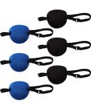 6 Pieces Adjustable Eye Patch Set - Blue & Black Lazy Eye Masks for Adults & Kids | Comfortable Elastic Eye Patches - Buy Online on GoSupps.com