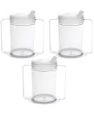 Independence 12oz 2-Handle Plastic Mug with 2 Style Lids - PSC 50 Spill-Resistant Adult Sippy Cup - 3 Count - Buy Online on GoSupps.com