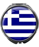 Buy Metal Pill Box with Mirror - Round 3 Compartment Greece Flag Design #0053 - International Shipping Available - Buy Online on GoSupps.com