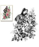 Easter Rabbit Background Clear Stamps for Card Making Decoration and Scrapbooking Supplies, Animals Flowers Rose Transparent Rubber Stamps for Easter Day Paper Card Photo Album Crafting Supplies Flower Rabbit - Buy Online on GoSupps.com