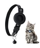 Yhmall Airtag Cat Neck Band with Bell | Reflective Adjustable Collar & Protective Cover | Compatible with Apple Airtag - Black - Buy Online on GoSupps.com