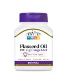 21st Century Flaxseed Oil 1000 mg - 60 Softgels for Omega-3 Benefits - Buy Online on GoSupps.com