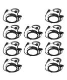 Retevis Case of 10 Two Way Radio Earpiece with Mic - Compatible with Baofeng, Arcshell, and more - Single Wire Earhook Headset for Clear Communication - Buy Online on GoSupps.com