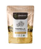Longevity Botanicals Organic Tremella Mushroom Powder - Ultra Concentrated Tremella Mushroom Supplement - Promotes Healthy Skin and Memory - 100% Fruiting Body - 100 Grams - Buy Online on GoSupps.com