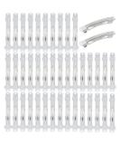 40 Pack 3.15 Inch Blank Rectangle Metal French Barrette Hair Clips - Silver Hairclips DIY Crafting Accessories for Women - Buy Online on GoSupps.com