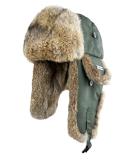 Real Rabbit Fur Trapper Hat - Men Women Winter Russian Ushanka Aviator Bomber Army Green - Large-X-Large - Buy Online on GoSupps.com