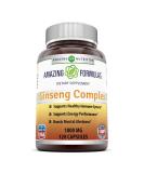 Amazing Formulas Ginseng Complex Dietary Supplement 1000 mg of 4:1 Korean Ginseng Extract - 120 Capsules (Non-GMO,Gluten Free) -Promotes Energy Production 120 Count (Pack of 1) - Buy Online on GoSupps.com