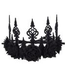 Floral Fall Rose Red Flower Crown Headband - Woodland Hair Wreath F-67 (Tiara Black) - Buy Online on GoSupps.com