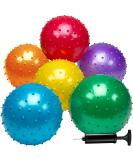 Bedwina 6-Pack Hedgehog Massage Balls - Large 17.8 cm Anti-Stress Balls for Kids & Toddlers | Fun Party Gifts with Pump - Buy Online on GoSupps.com