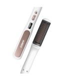 Conair Double Ceramic Straightening Brush - Heated Hair Brush for Smooth Shiny Hair | V-Shaped Bristles | International Shipping Available - Buy Online on GoSupps.com