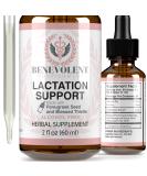 Lactation Supplement Organic Liquid - Breastfeeding Support for Mothers - Fenugreek Blessed Thistle Goats Rue Herb - 2X Absorption - No Alcohol or Sugar - Buy Online on GoSupps.com