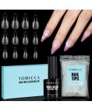 Tomicca Stiletto Artificial Nail Tips Set - 120 Pcs Soft Gel Full Cover with Nail Glue Professional Salon Quality 12 Sizes - Buy Online on GoSupps.com