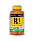Mason Natural, Vitamin B-1 Thiamine Tablets, 250 Mg, 100-Count Bottle, Dietary Supplement Supports Energy Production and Healthy Metabolism, Helps Break Down Fats and Protein 100.0 - Buy Online on GoSupps.com
