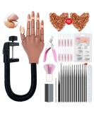 Saviland Flexible Practice Hand for Acrylic Nails | Manicure Training Kit for Beginners with 200 Nail Tips and Accessories - Buy Online on GoSupps.com