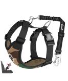 Buy Eyin Camouflage Dog Harness with Seat Belt & Carabiner Hooks | Adjustable & Breathable | Ideal for Car Safety - Medium Size - Buy Online on GoSupps.com