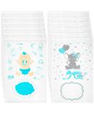 12 Transparent Newborn Hospital Bags with Closure - Perfect Birth Gift Idea 38x25cm (Blue) - Buy Online on GoSupps.com