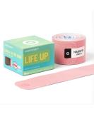 Haruto Life UP Extra Sensitive Kinesiology Tape for Daily Use Dermatologically Tested Latex Free for Ultra Sensitive Skin Injury Pregnant Women Office Worker Children (Pre-Cut Pink) Pink Precut Type - Buy Online on GoSupps.com