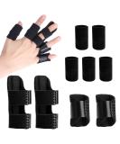 AIEX Finger Splint Set - 4 Trigger Finger Splints + 5 Finger Sleeves for Pain Relief and Support - 2 Sizes Available - Buy Online on GoSupps.com