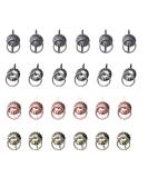 Ruwado 40 Pcs Metal Brad Fasteners with Pull Rings Large Paper Fasteners for DIY Art Crafting Project Drawer Decorative Scoreboard Kitchen Bathroom Bedroom - Buy Online on GoSupps.com