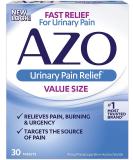 AZO Urinary Pain Relief Tablets - 30 Count | Fast Relief from Discomfort - Buy Online on GoSupps.com