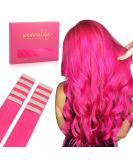 Salife Hot Pink Tape In Extensions - 10 Pcs Real Hair 45cm 25g Invisible Hair Extensions for Girls - Buy Online on GoSupps.com