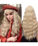 YEESHEDO Light Blonde Wavy Synthetic Wig for Women - Ideal for Cosplay and Fancy Dress Events - Buy Online on GoSupps.com
