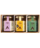 Trio of British and Welsh Honey Boxed Gift Set (3x142g) | Raw Welsh Honey | Single Origin Honey British Raw Unpasteurised Natural Honey | Honey Lover Gifts - Buy Online on GoSupps.com