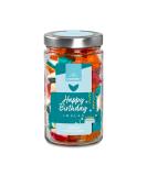 XL Happy Birthday Fruit Rubber in Gift Glass 530G | Delicious Birthday Gift & Perfect Present - Buy Online on GoSupps.com