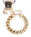 Rose Gold Link Chain Necklace for Small Dogs - 27 cm Lightweight Braided Metal Look - Perfect for Chihuahua, Yorkie, Mini Breeds - Cute Pet Jewelry (Rose Gold) - Buy Online on GoSupps.com