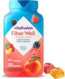 Vitafusion Fiber Well Sugar Free Fiber Supplement, Peach, Strawberry And Blackberry Flavored Supplements, 90 Count - Buy Online on GoSupps.com