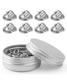 50PCS Metal Pin Backs  Pin Keepers Locking Clasp for Badge Insignia Pin Backs Replacement (Silver) nickel - Buy Online on GoSupps.com