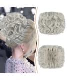 Sofeiyan Short Combs Messy Bun Hair Piece - Gray, Wavy Curly Extensions for Women - Buy Online on GoSupps.com