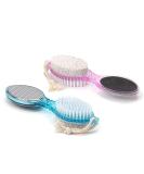 DecorRack 4-in-1 Pedicure Paddle Kit with Pumice Stone and Nail Cleaning Brush - Callus Corn Remover Manicure Foot Rasp Set, Blue and Purple, 2 Pack - Buy Online on GoSupps.com