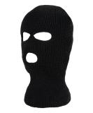 Geyoga 3 Hole Winter Knitted Full Face Balaclava Mask - Black Adult Size - Buy Online on GoSupps.com
