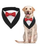 Stylish Smoking Dog Bandana - Adjustable Formal Pet Accessory for Weddings Birthdays Halloween & Christmas (Large Size Rotschwarz & Redschwarz) - Buy Online on GoSupps.com