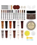 DEWEL Wood Furniture Repair Kit | 34 Sets - Filler Sticks Touch Up Markers & Wood Putty for Scratches & Cracks | Ideal for Doors Floors & Tables - International Shipping Available - Buy Online on GoSupps.com